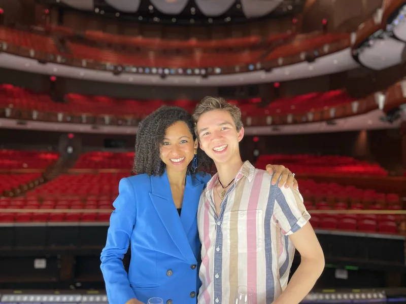 Karl Pil with choreographer Claudia Schreier